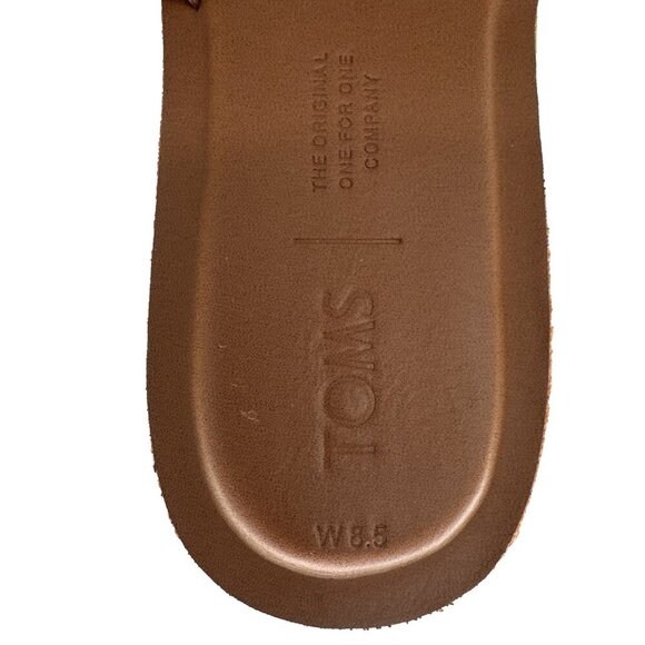 TOMS Seacliff Sandals Tan Veg Leather Ortholite Comfort Foam womans Size 8.5 - Picture 8 of 12
